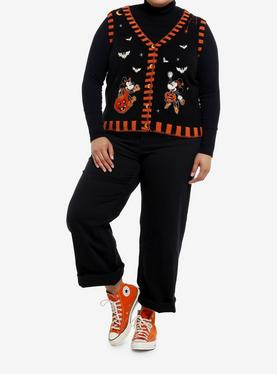 Her Universe Disney Mickey Mouse & Minnie Mouse Pumpkin Sweater Vest Plus Size, , hi-res